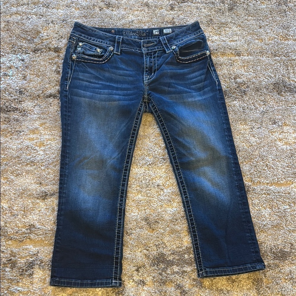 🍍Miss Me signature cuffed capri🍍Sz 29🍍inseam 29”🍍5” rise🍍
